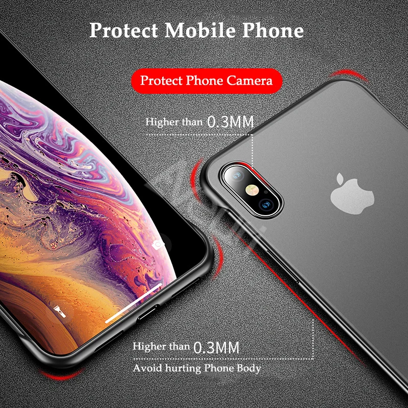 Роскошный прозрачный чехол для iPhone 6 6S 7 8 Plus Ультратонкий Жесткий из