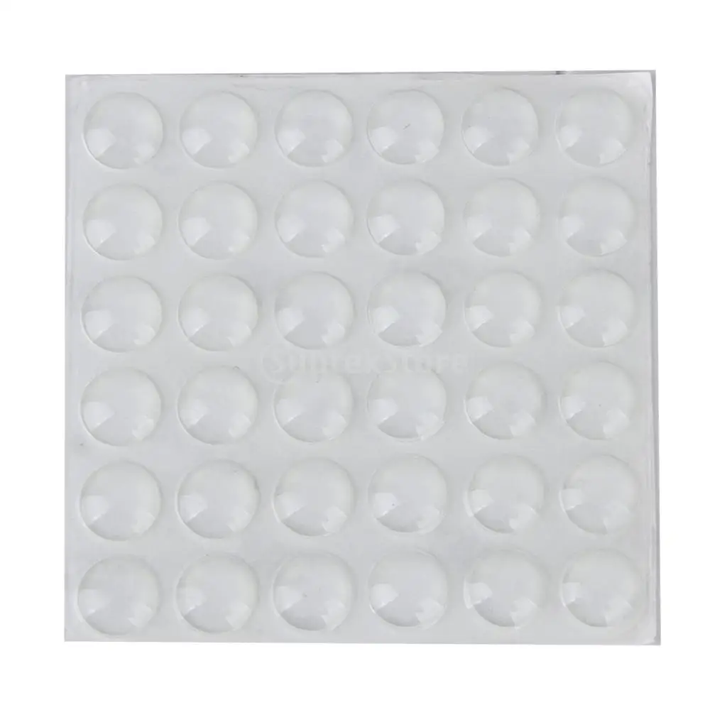 

MagiDeal Adhesive Silicone Semicircle Feet Bumper Door Furniture 36pcs