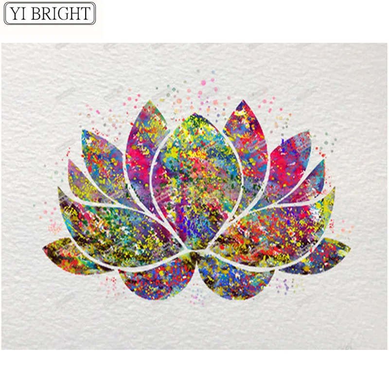 Diamond Embroidery Full Kit DIY Painting Lotus 3D Square Crystal Mosaic Icon Paste Crafts LK1 | Дом и сад