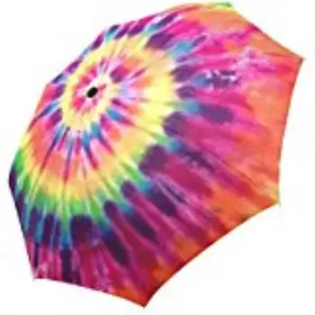 

Tie Dye Windproof Umbrella Custom Printing Foldable Sun Rain 100% Fabric Aluminium High-Quality Foldable Umbrella
