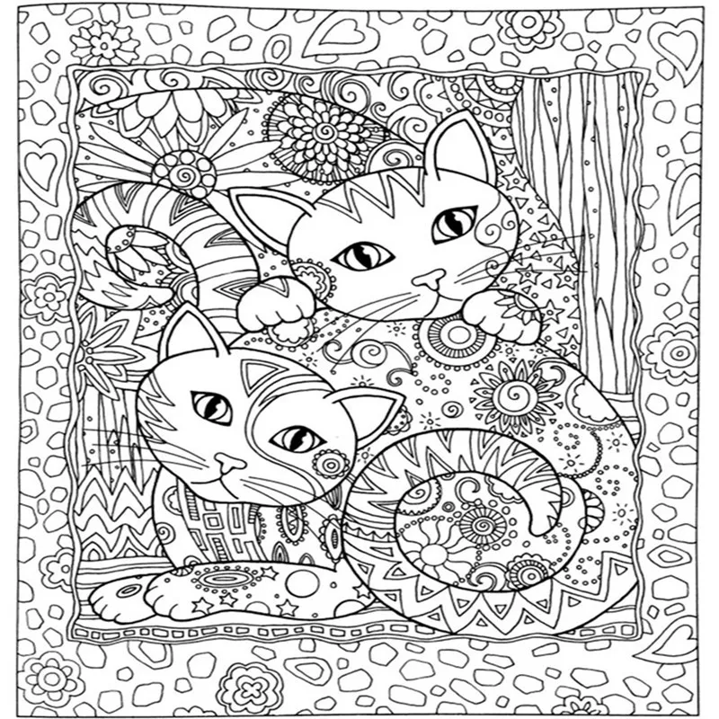 Creative Haven Cats Coloring Books For Adults 24pages Stress Relieving Antistress Book Adult In From Office School