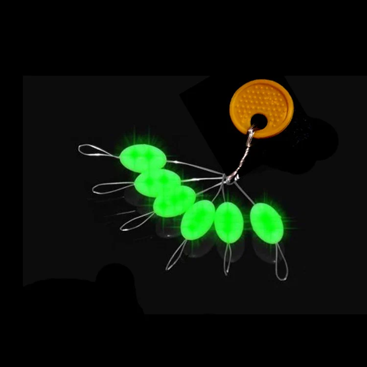 30 шт. люминесцентные овальные мини-поплавок для рыбной ловли, космические бобы, легкие в использовании, плавающие, надеваются как пробка и фиксируются J303