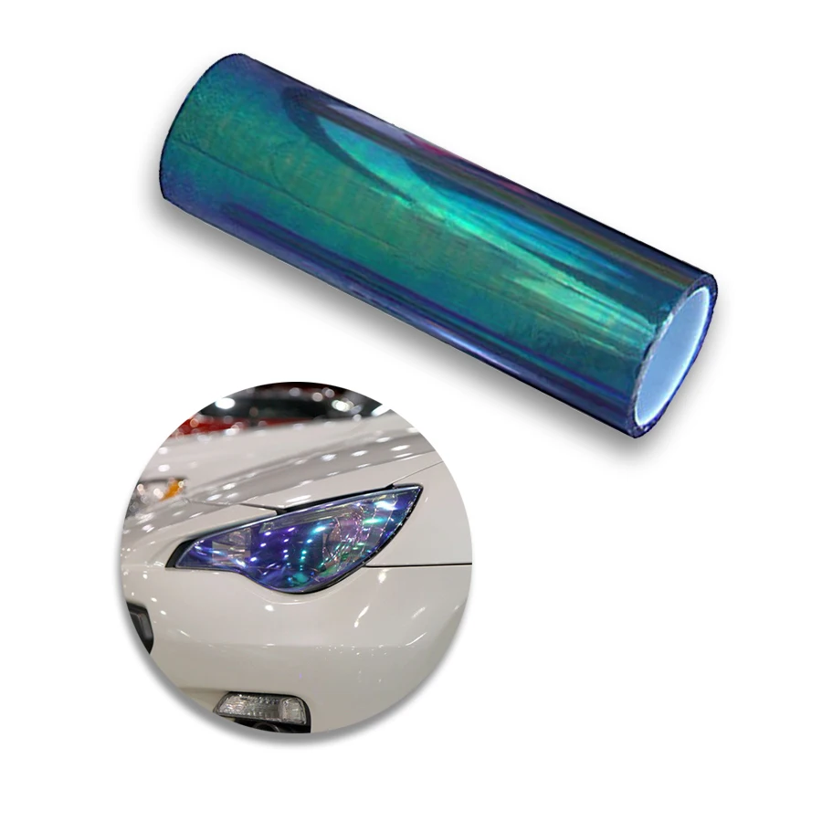 12/"x78/" Chameleon Colorful Blue Car SUV Headlight Taillight Vinyl Tint Film Wrap