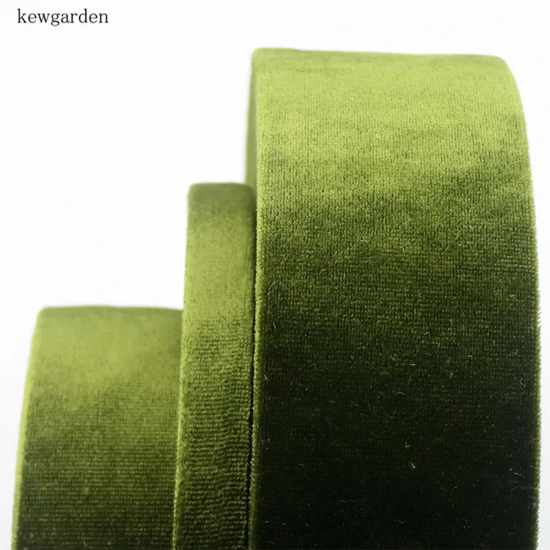 

Kewgarden Velvet Fabric Ribbons Handmade Tape DIY Satin Ribbon Bow-tie Brooch Layering Cloth 50mm 2" 25mm 1" 13mm 1/2" 5 Merters