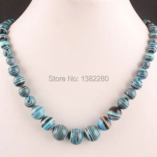 NOUVEAU 10 mm Azurite Faceted Round Beads Gemstone Collier 18/" AAA