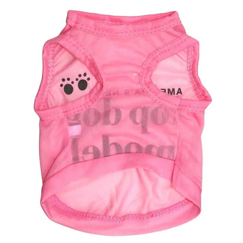 Новейшее летнее платье топ модель собаки жилет щенок собака футболка пальто лапа буквенный принт Одежда для собак дешевые тонкие классные товары для домашних животных