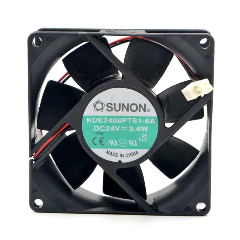 SUNON 8025 DC 24V 3,4 W 80*80*25 мм 8 см KDE2408PTB1-6A KD2408PTB1-6 2-проводной Инвертор Вентилятор охлаждения