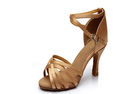 Женская танцевальная обувь с завязками, новая женская обувь, Zapatos De Mujer, женская обувь для латинских танцев, бальные туфли, sapato feminino, см 5 см/см 7 см - Цвет: Tie Beige High-7cm