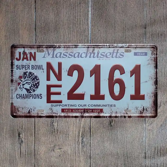 Online Hohyme American Car Plates Number Usa License Plate Placeholder Hohyme American Car Plates Number Usa License Plate Garage Plaque Metal Tin Sign Bar Decoration Vintage