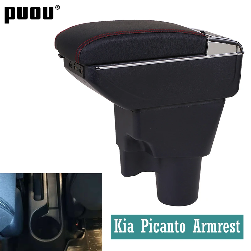 

Armrest for Kia Picanto central Store content Storage box with cup holder ashtray Russian version Automotive