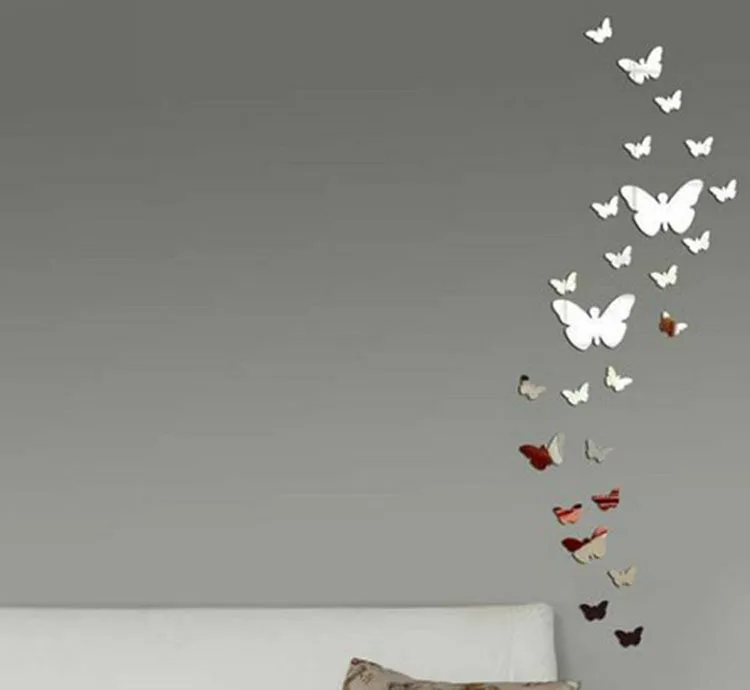 Mirror Wall Stickers 30 Piece Erfly Decoration Acrylic Mirror Wall Stickers 30 Piece Erfly Decoration Acrylic Removable Home Decor Mural