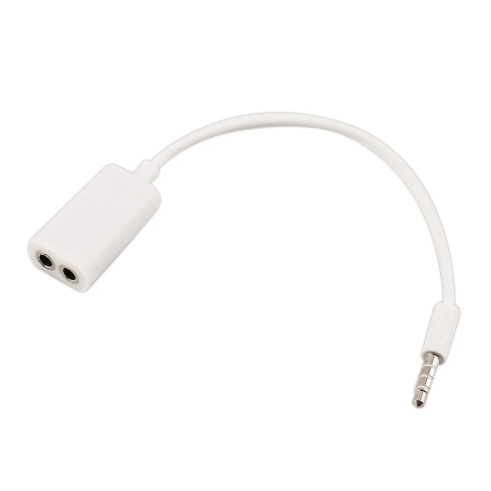 3.5mm 1 Male To 2 Female Audio Headphone Headset Earphone Splitter Cable Adapter Plug Stereo Double Jack for PC/MP3 Smartphone