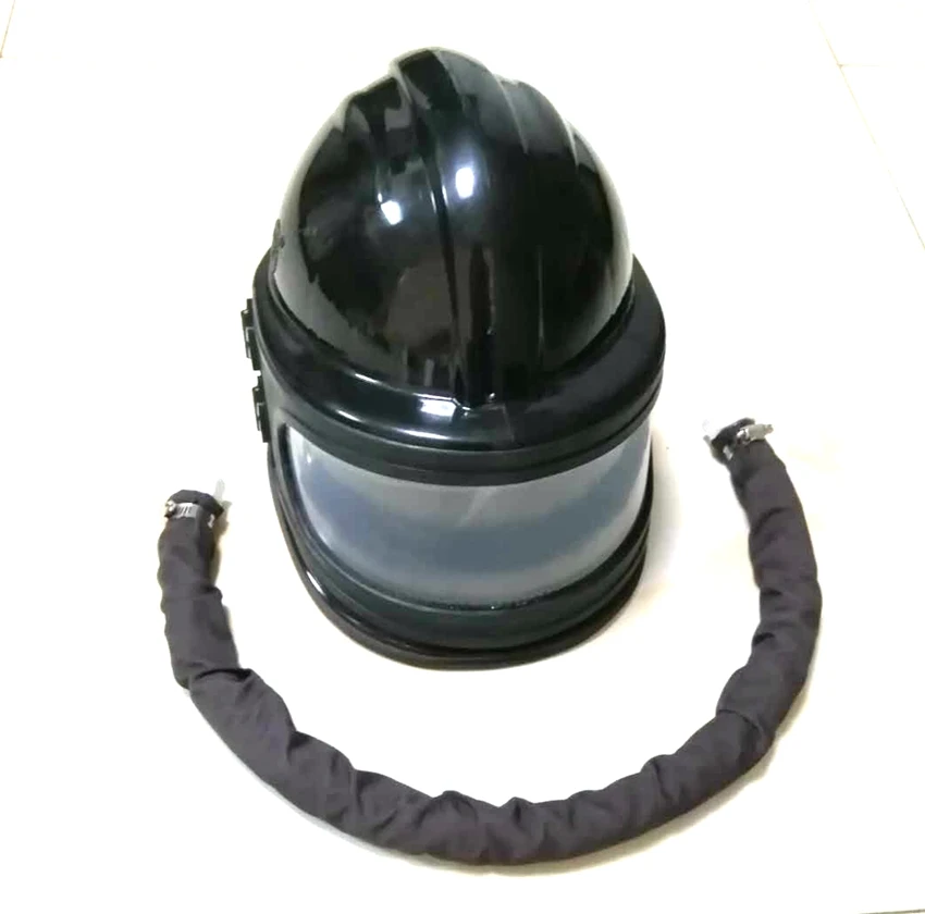 ABS Пескоструйный шлем с воздушным дыхательным шлангом, безопасный Пескоструйный капюшон с накидкой