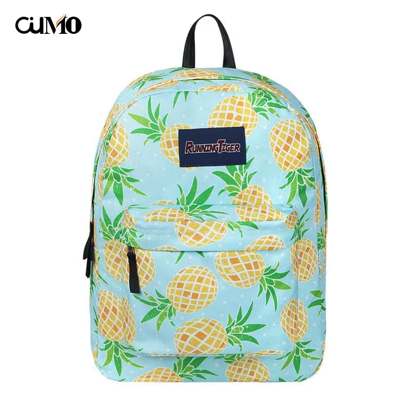 

Ou Mo brand waterproof Appliques pineapple laptop backpack anti theft backpack school Bag teenagers man computer Backpack Women