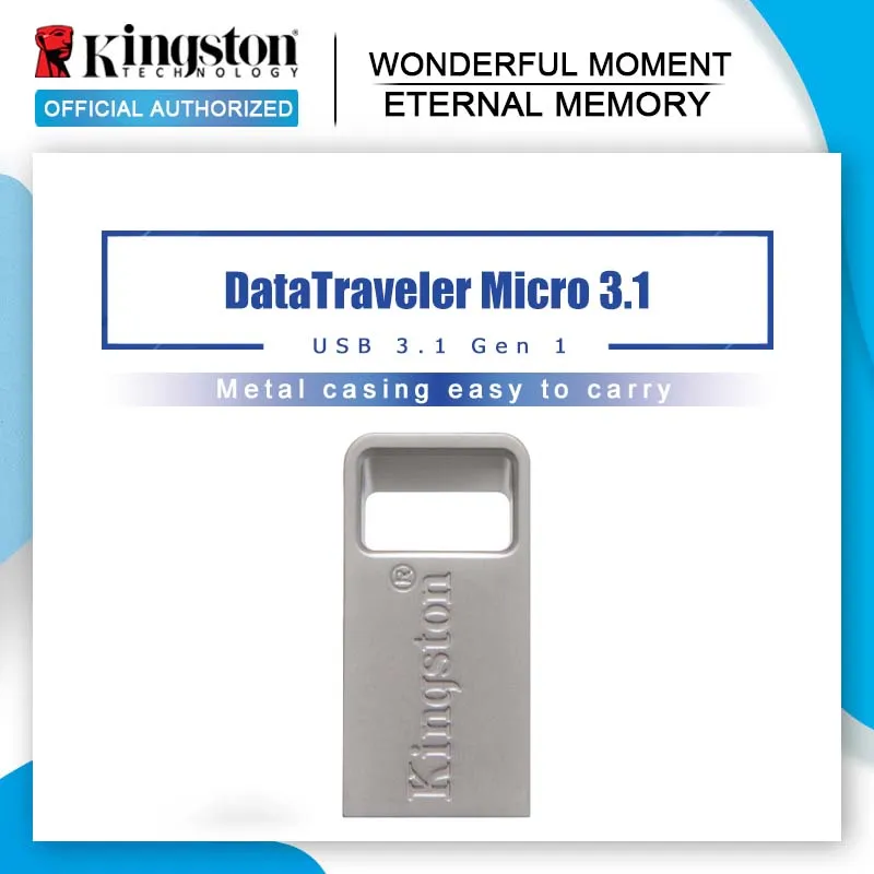 Kingston USB 3,1 флеш-накопитель 128 Гб 64 Гб 100 МБ/с./с, мини USB флеш-накопитель 32 ГБ 16 ГБ, металлический USB 3,0, u-диск для компьютера, ПК