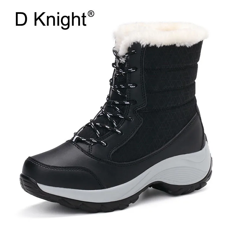 D Knight Women Fashion Snow Boots Women Casual Ankle Boots with Short