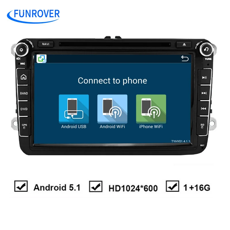 Funrover Android 2Din Car DVD Player for VW Passat B6 5 Golf mk6 5 Polo Jetta Tiguan CC RNS 510 for skodaoctavia fabia miralink Funrover Android 2Din Car DVD Player for VW Passat B6 5 Golf mk6 5 Polo Jetta Tiguan CC RNS 510 for skodaoctavia fabia miralink