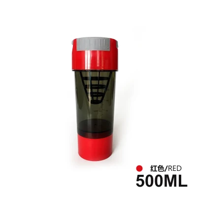 500ml Протеин шейкер Спортивная бутылка для питьевой воды порошок белка смеситель Фитнес тренажерный зал термос-бутылка Filtro Портативный бутылка для воды W5B010 - Цвет: as picture 6