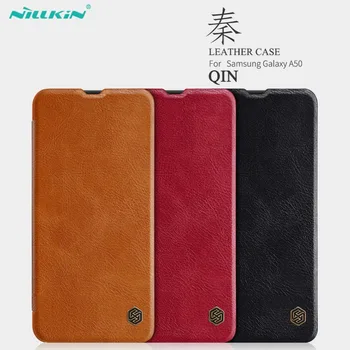 

NILLKIN QIN Series for Samsung Galaxy A50 Case Cover Vintage Flip Cover Wallet PU Leather PC Back Cover For Samsung Galaxy A50