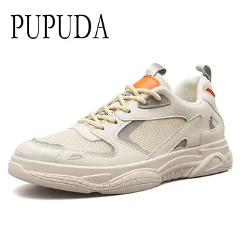 

PUPUDA Men Casual Shoes Fashion Sport Sneakers Comfy Cheap Trend Shoes Male Safty White Sneakers Men Summer Running Shoes 2019