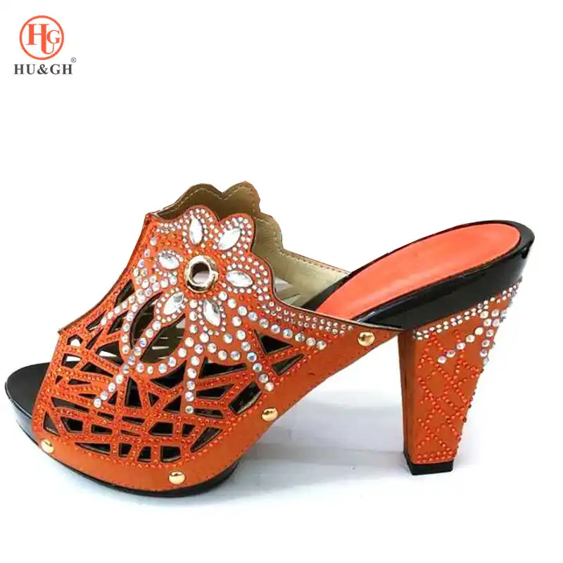 orange sandals for wedding