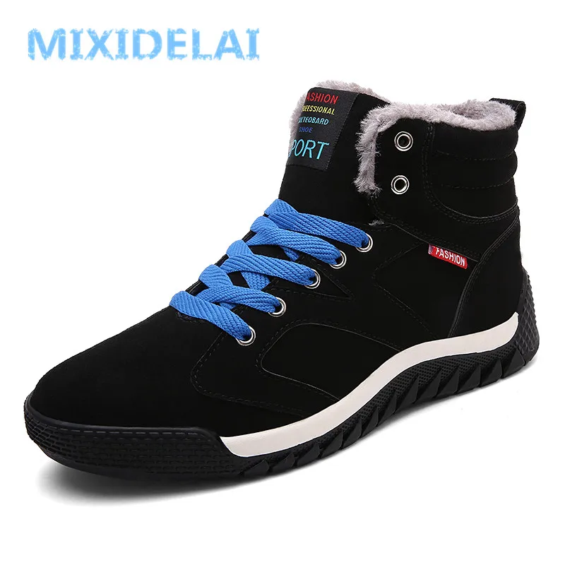 Comprar MIXIDELAI botas para hombre Botas de invierno de gamuza para mantener el calor botas de nieve botas de invierno zapatos de trabajo calzado de hombre de moda botas de tobillo de goma de gran tamaño