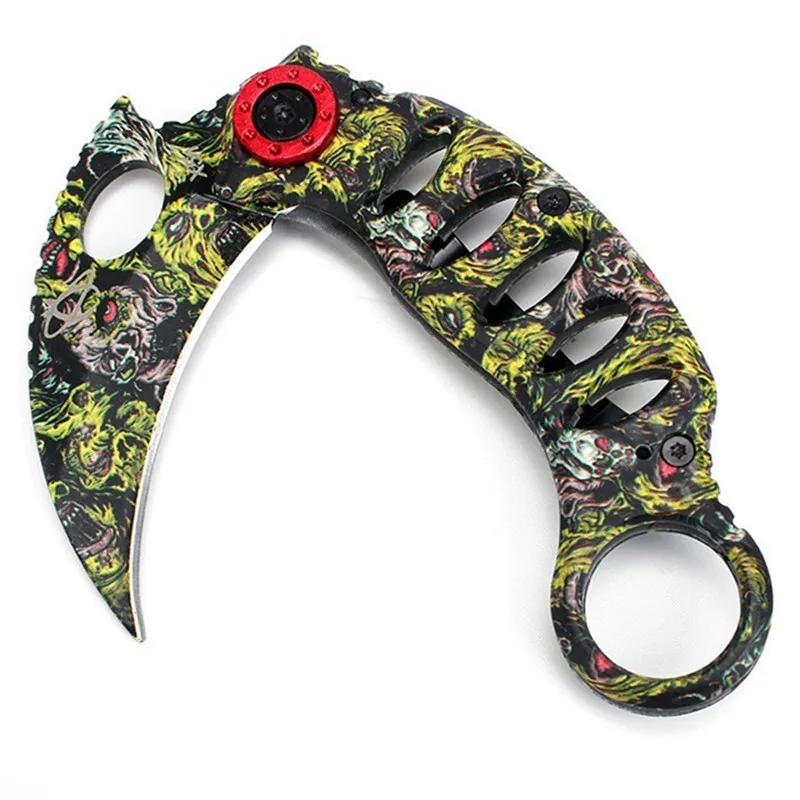 

Folding Knife MK3 Karambit Tactical Pocket Claw Titanium Gray Stainless Steel EDC Multitool Camping Hunting Knife Survival Manti