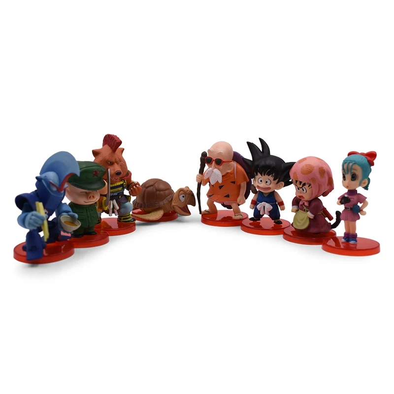 Dragon Ball Z Action Figure Anime Cute Mini Goku 8-Piece Set PVC Collectible Model Doll Toys Gift For Kid Free Shipping