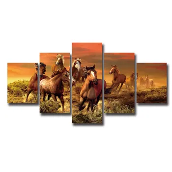 

Horses Running Canvas Art Print Poster Modern Gift Animal Wall Picture For Living Room Christmas Posters And Prints Poster Retro