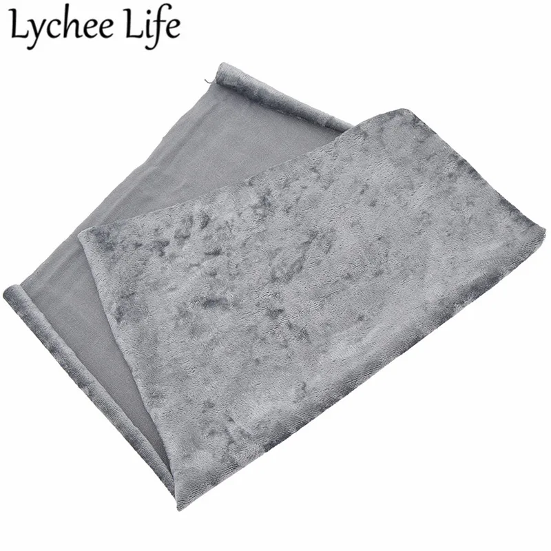 Lychee Life A4 полиэстер спандекс бархатная ткань 29x21 см красочная гибкая ткань DIY Швейные аксессуары ручной работы поставки