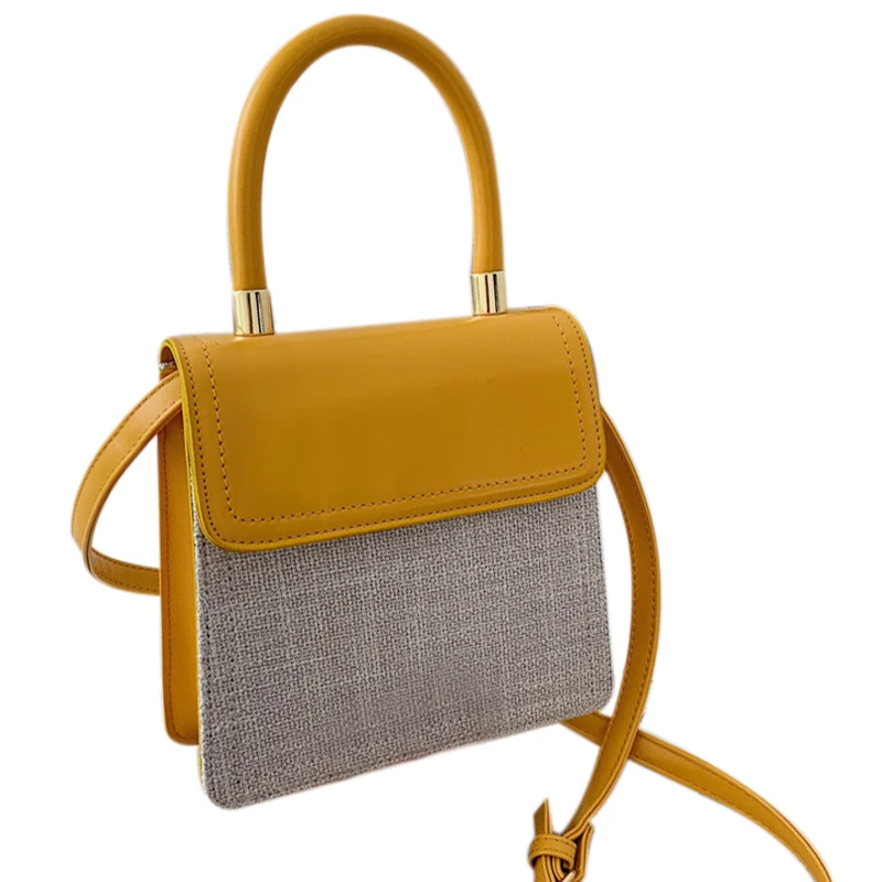 

ABDB-Small Square Bag Contrast Color Western Style Handbags Fashion Casual Net One Shoulder Messenger Bag Handbag Wild