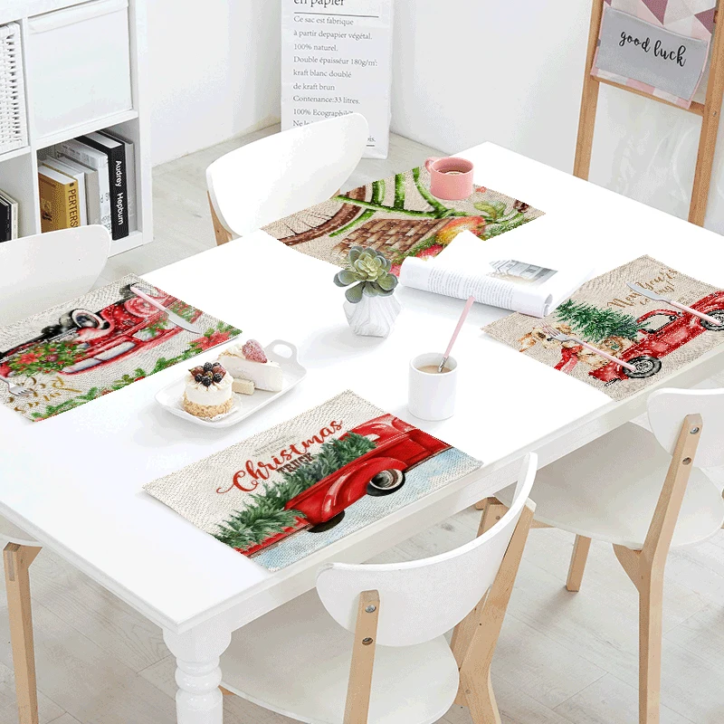 С Новым Годом подарки Настольный коврик для кухни украшения Pad рождественское