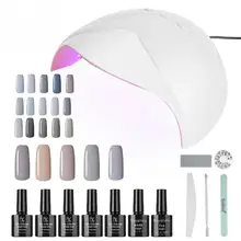 5 шт. маникюрный набор с лампы для ногтей комплект 36 Вт УФ светодио дный лампы для ногтей УФ гель лак для ногтей Набор инструментов DIY ногтей практике Маникюр Наборы