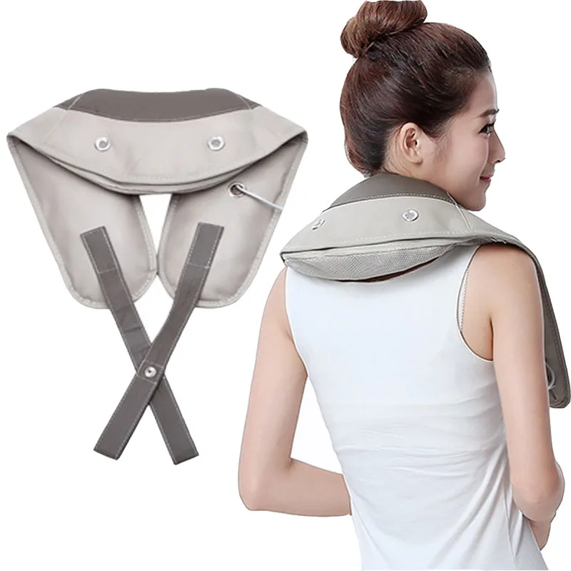 Shiatsu массажер для шеи на плече, шаль на спине, Электрический массажный пояс на позвоночнике, Антицеллюлитный Массажер для колен