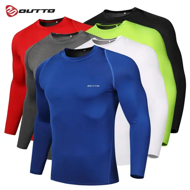 Special Price Outto Men's Cycling Base Layers Long Sleeves Compression Tights Bicycle Running Jersey Sports Underwear Fitness Gym Clothing 