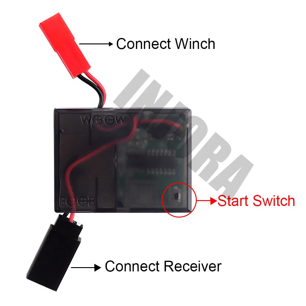 INJORA беспроводной пульт дистанционного приемника лебедка контроллер Набор для 1/10 RC Гусеничный Traxxas TRX4 осевой SCX10 D90 Tamiya CC01