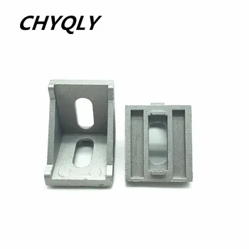

150pcs/lots 4040 corner fitting angle aluminum 40 x 40 L connector bracket fastener match use 4040 industrial aluminum profile