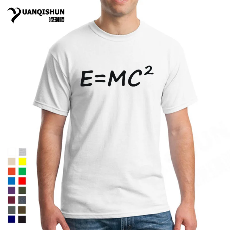 

E mc2 T Shirts Big Bang Theory Of Evolution Einstein Mass Energy Equation E=Mc 2 Print Mens T-shirt Unisex 16 Colors Casual Tee