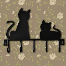 Металл Пастораль анималистические статуэтки и миниатюры черный Декор для дома, с изображением кота аксессуары Винтаж домашний декор