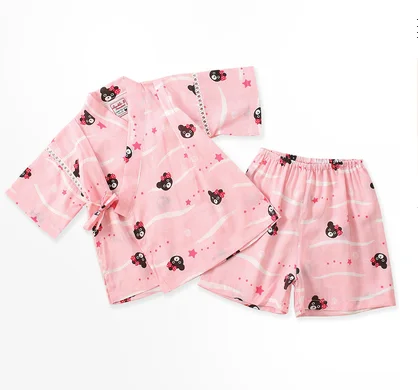 Хлопковый детский пижамный комплект с рисунком японского кимоно; одежда для сна для маленьких мальчиков и девочек; Пижамный костюм с принтом для младенцев; Рождественский подарок; z948 - Цвет: Colour 7