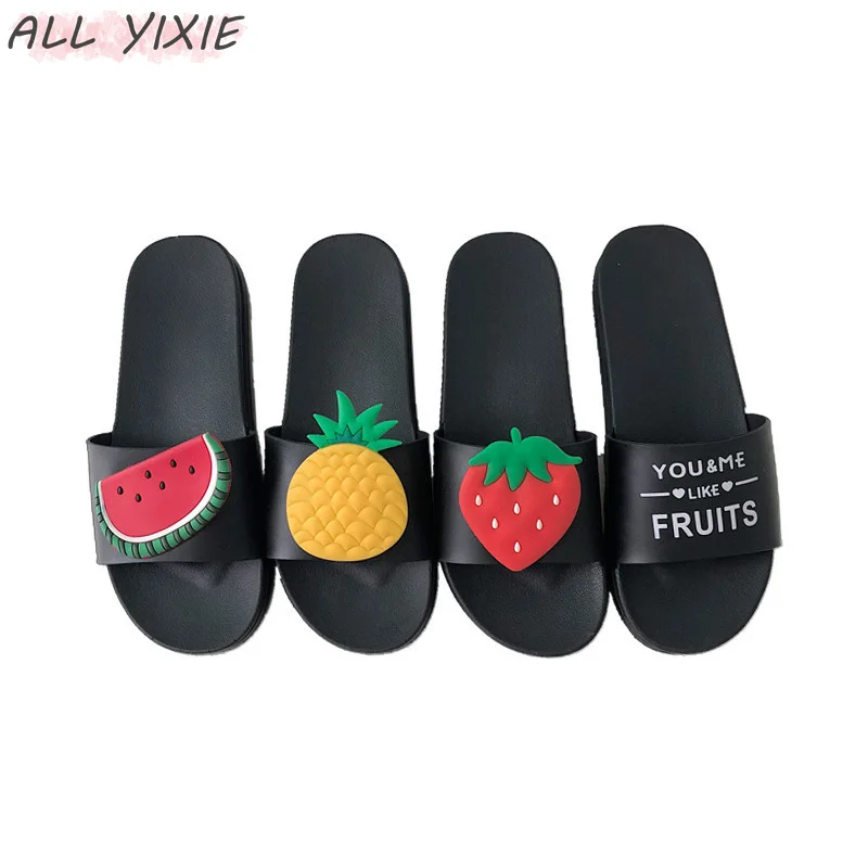 

ALL YIXIE 2019 Fashion Women Slippers Summer lovely Ladie Casual Slip On Fruit jelly Beach Flip Flops Slides Female Sandals Shoe