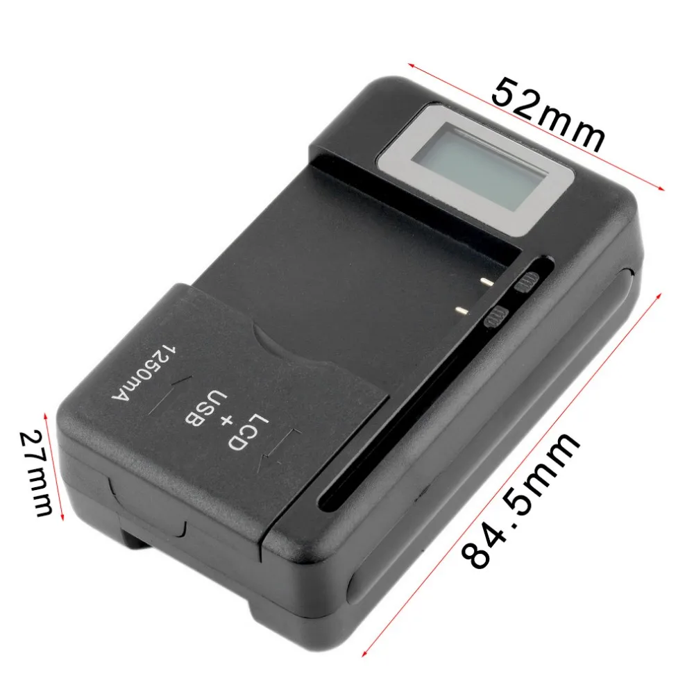 Универсальное зарядное устройство ЖК-экран индикатора для мобильного телефона зарядное устройство USB порт для многих перезаряжаемых литий-ионных батарей