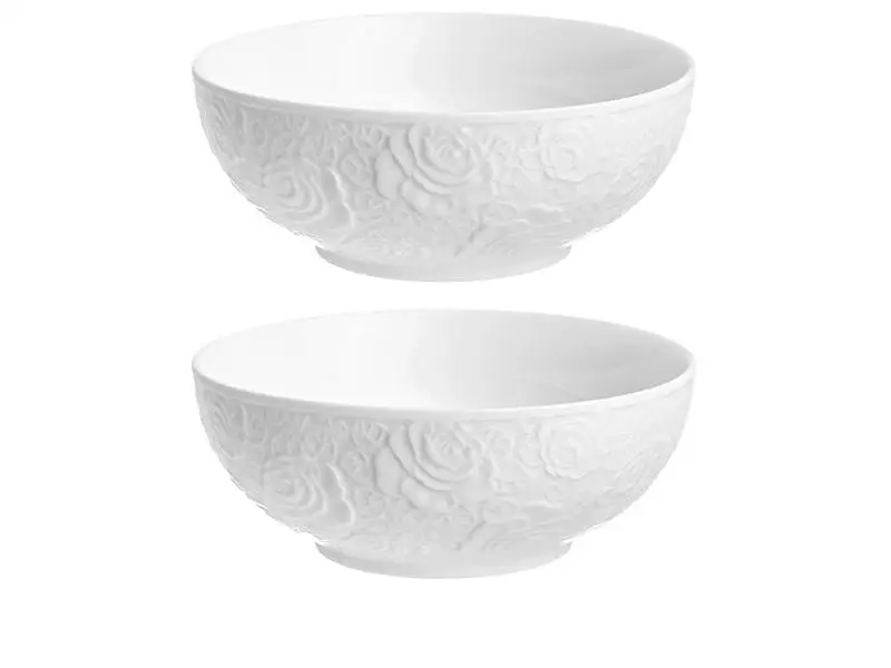 Набор салатников Elan gallery, Белые розы, 2 предмета, белый