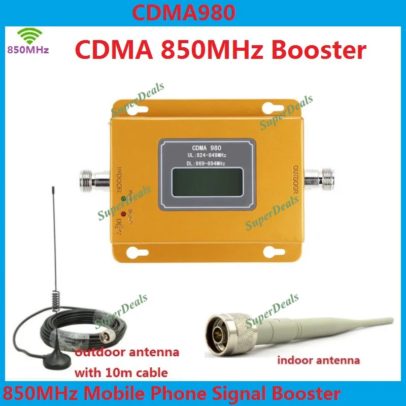 

70dB LTE UMTS CDMA 850 MHz 2G Wireless Mobile Phone Repeater Cell Phone Signal Booster / GSM Repeater / Amplifier + Antenna
