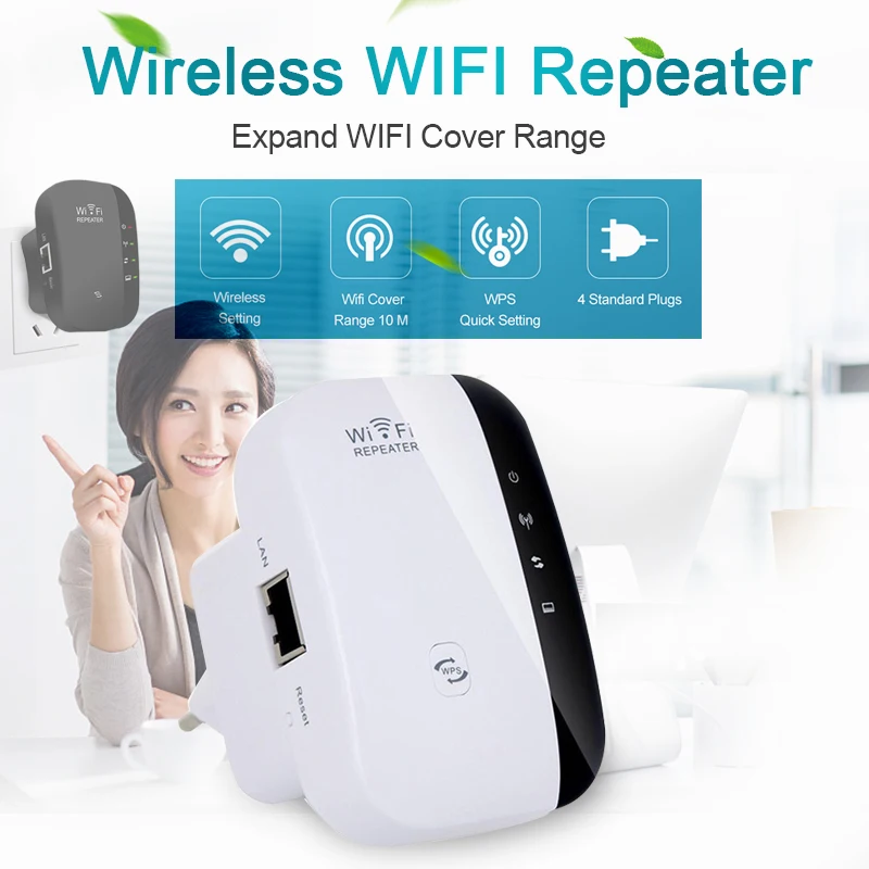 

Wireless wifi Repeater Signal Amplifier 802.11N/B/G 300Mbps Network Wi-fi Range Extander Antenna Repetidor wps Terow