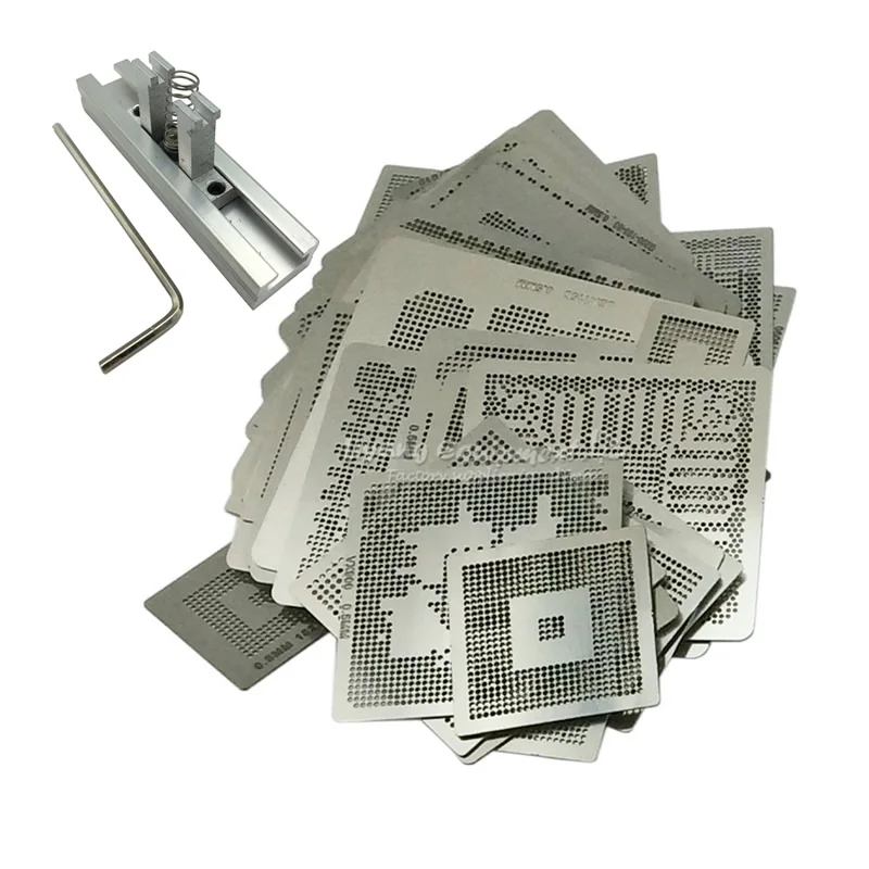 

433pcs/lot BGA Reballing Stencil Kit Direct Heat Stencils Jigs with bga Holder for Rework