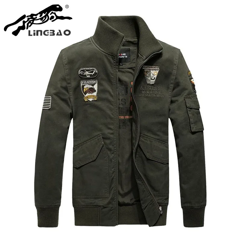 Outside Military Style Air Force One Men jacket&Coat Bomber Jacket Men