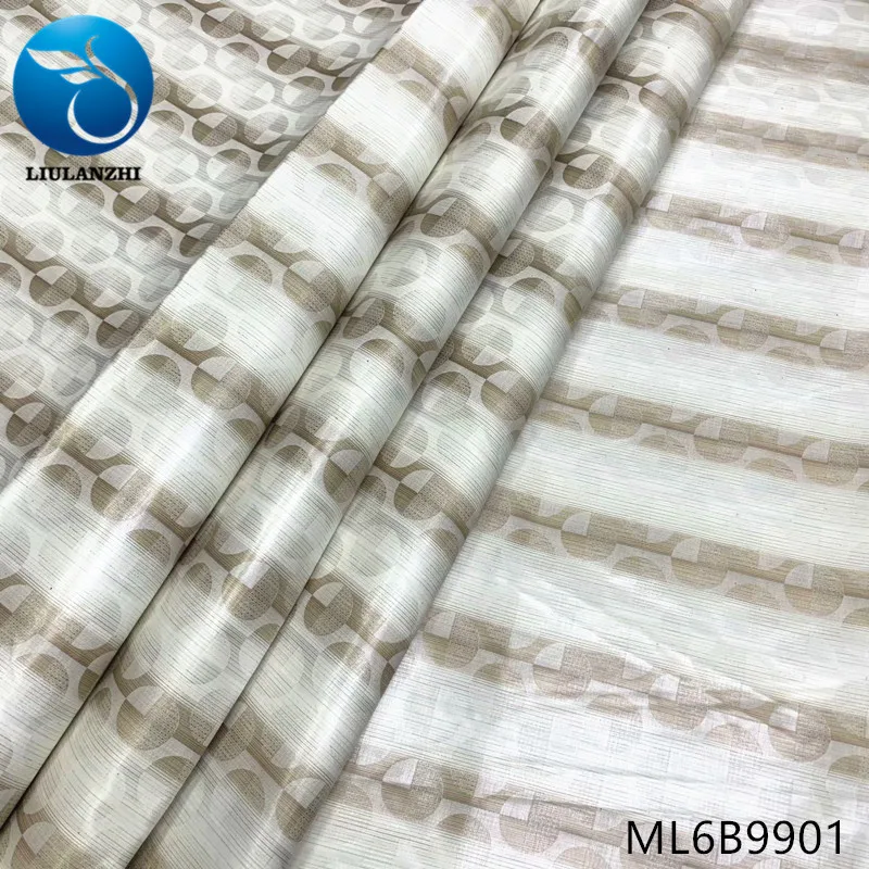 LIULANZHI африканская 5 ярдов ткань хлопок парча в нигерийском стиле Riche ткань Базен ML6B99