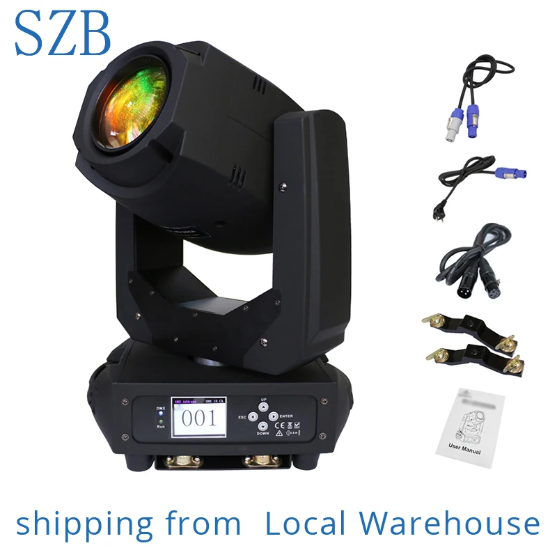 

Fast shipping 200W LED Lyre Moving Head Light Beam Spot Wash 3in1 Light Party Light DJ stage light night club/SZB-MH200A