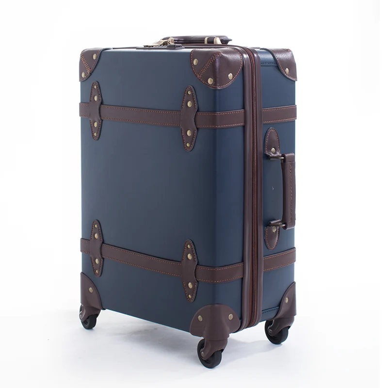 Letrend модный винтажный чемодан на колесиках, кожаная сумка на колесиках, Женская Ретро сумка на колесиках, дорожная сумка для мужчин - Цвет: 24 inch